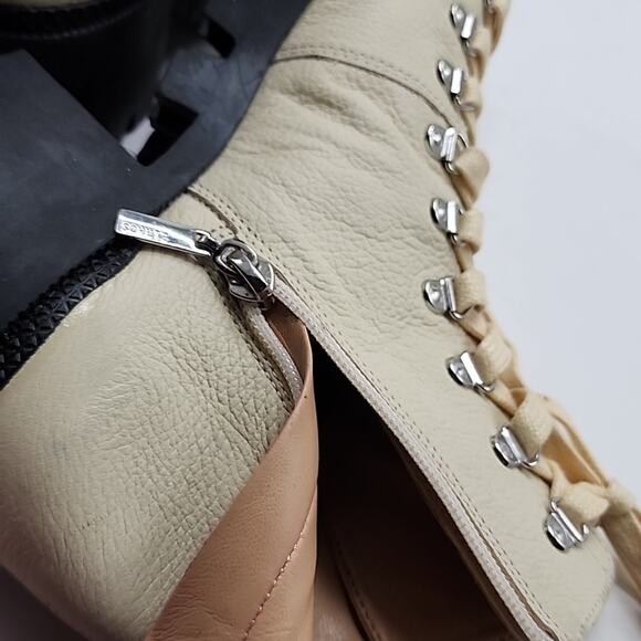 SCHUTZ XAYENE EGGSHELL LUG SOLE ANKLE BOOTIES WOMEN'S 6.5 NWOB - Picture 11 of 16